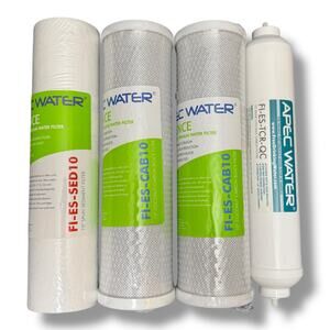APEC 10" Water Filter Set of 4; FI-ES-SED10; FI-ES-CAB10 (x2); FI-ES-TCR-QC